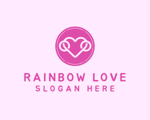 Lovely Heart Badge logo design