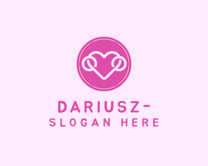 Dating Site - Lovely Heart Badge logo design