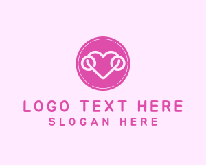 Lovely Heart Badge Logo