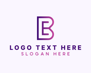 Letter Ee - Tech Monogram Letter BE logo design