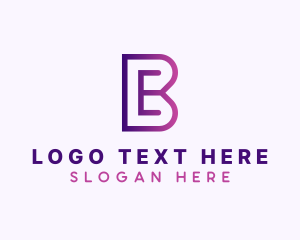 Online - Tech Monogram Letter BE logo design