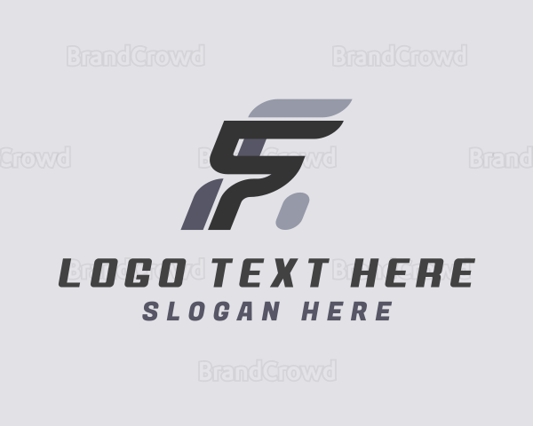 Racing Mechanic Letter F Logo