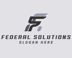 Racing Mechanic Letter F logo design