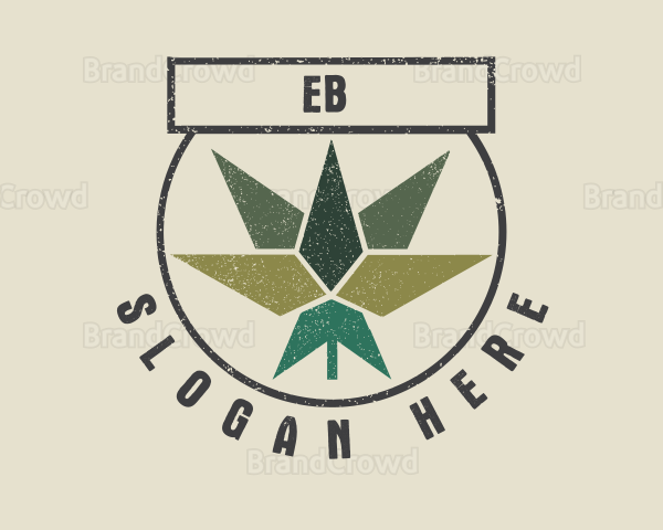 Geometric Marijuana Weed Logo