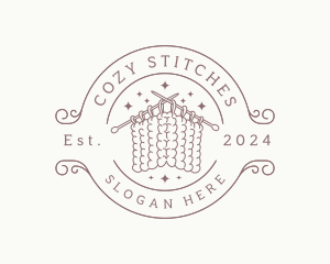 Knitting - Wool Knitting Crochet logo design