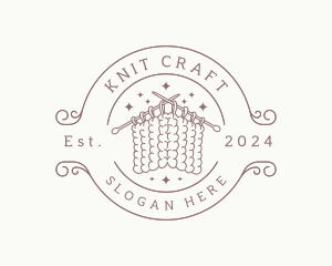 Knit - Wool Knitting Crochet logo design