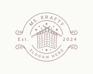 Handicraft - Wool Knitting Crochet logo design