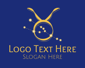 Outerspace - Taurus Zodiac Constellation logo design