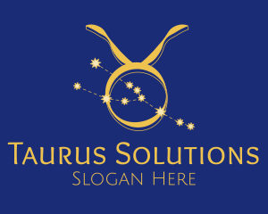 Taurus Zodiac Constellation logo design