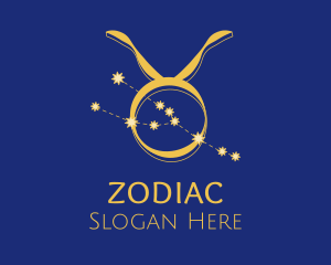 Taurus Zodiac Constellation logo design