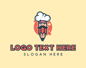 Study - Pencil Chef Cook logo design