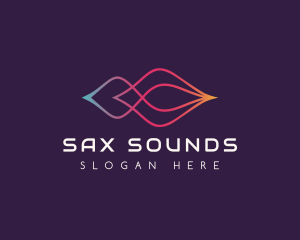 Sound Wave Techno logo design