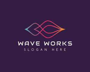 Sound Wave Techno logo design