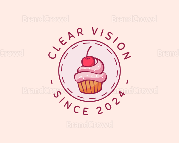 Cherry Cupcake Cake Logo
