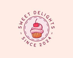 Confectionery - Cherry Cupcake Cake logo design