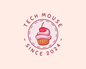 Cherry Cupcake Cake logo design