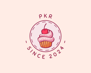 Cherry Cupcake Cake logo design