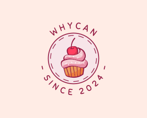 Cherry Cupcake Cake logo design