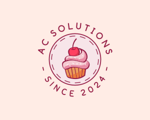 Sweet Cherry Cupcake logo design