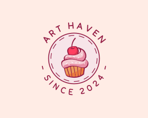 Sweet Cherry Cupcake logo design