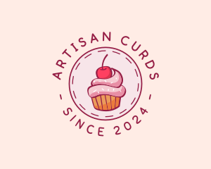 Sweet Cherry Cupcake logo design