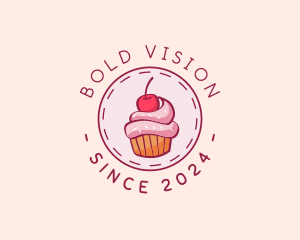 Sweet Cherry Cupcake logo design