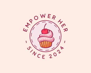 Sweet Cherry Cupcake logo design