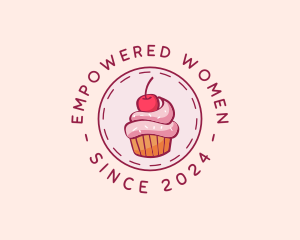 Sweet Cherry Cupcake logo design