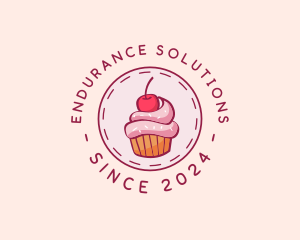 Sweet Cherry Cupcake logo design