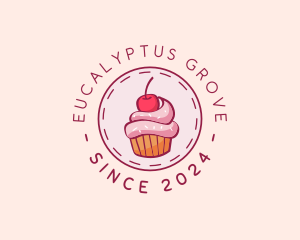 Sweet Cherry Cupcake logo design