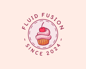 Sweet Cherry Cupcake logo design