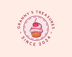 Sweet Cherry Cupcake logo design