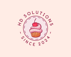 Sweet Cherry Cupcake logo design