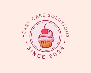 Sweet Cherry Cupcake logo design