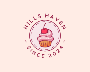 Sweet Cherry Cupcake logo design