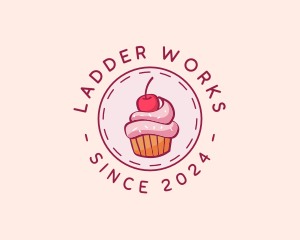 Sweet Cherry Cupcake logo design