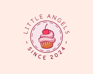 Sweet Cherry Cupcake logo design