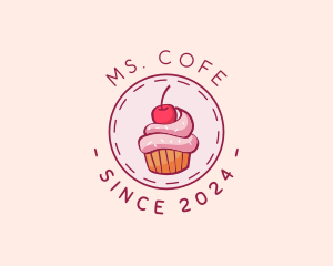 Sweet Cherry Cupcake logo design