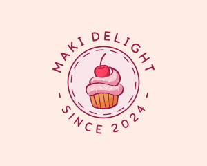 Sweet Cherry Cupcake logo design