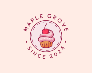 Sweet Cherry Cupcake logo design