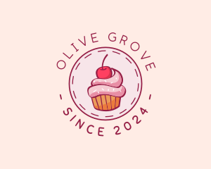 Sweet Cherry Cupcake logo design