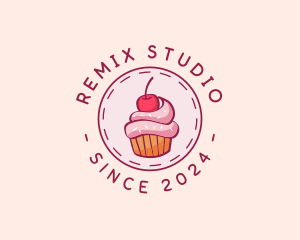 Sweet Cherry Cupcake logo design