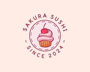 Sweet Cherry Cupcake logo design