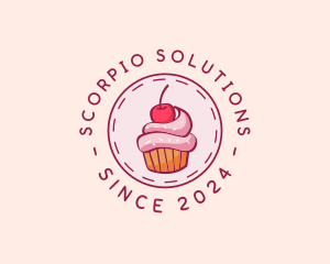 Sweet Cherry Cupcake logo design