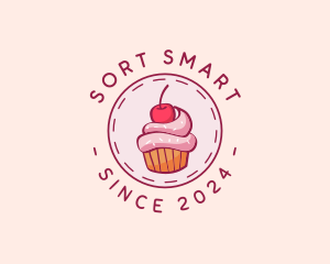 Sweet Cherry Cupcake logo design