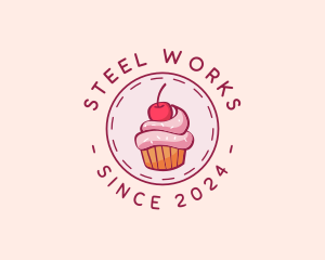 Sweet Cherry Cupcake logo design