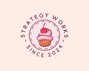 Sweet Cherry Cupcake logo design