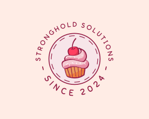 Sweet Cherry Cupcake logo design