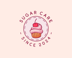 Sweet Cherry Cupcake logo design