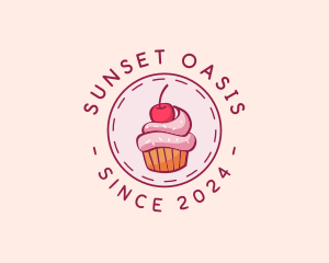 Sweet Cherry Cupcake logo design